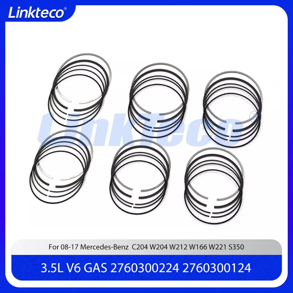 Engine part STD piston ring set Fit 3.5 L V6 GAS M276 For 08-17 3.5L Mercedes-Benz C204 A207 X204 R172 R231 W222 V222 2760300224