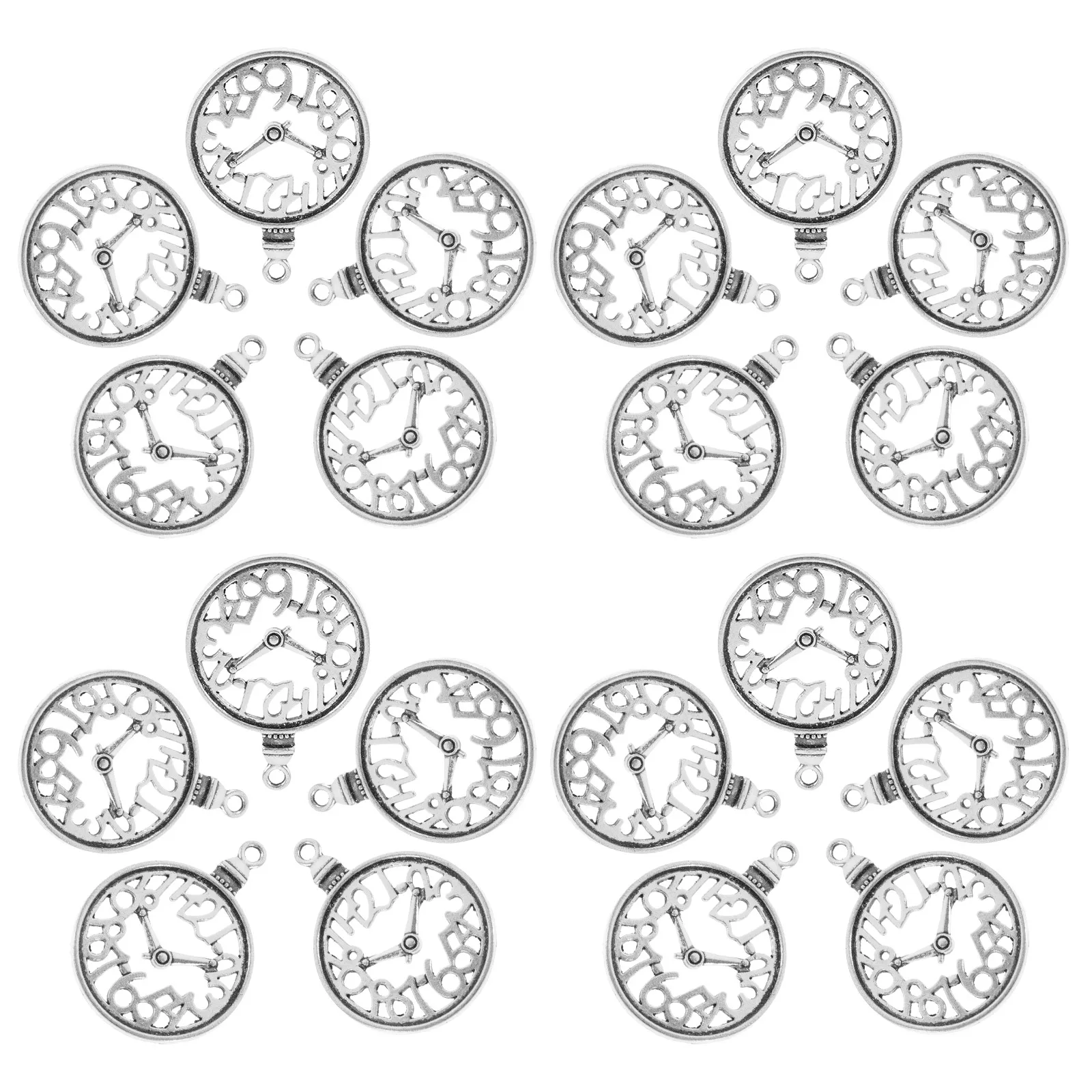

60 Pcs Retro Clock Accessories Alloy DIY Jewelry Supplies Pendant Charms Vintage Decorative Pendants for Necklace Bracelet