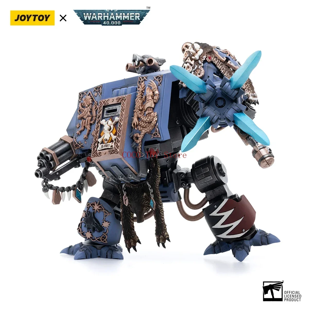 【متوفر】 لعبة مجسمة أنيمي أصلية من JOYTOY بمصدر داكن Warhammer 40K Space Wolf Brutal Bjorn Guochuang Mecha مجموعة هدايا