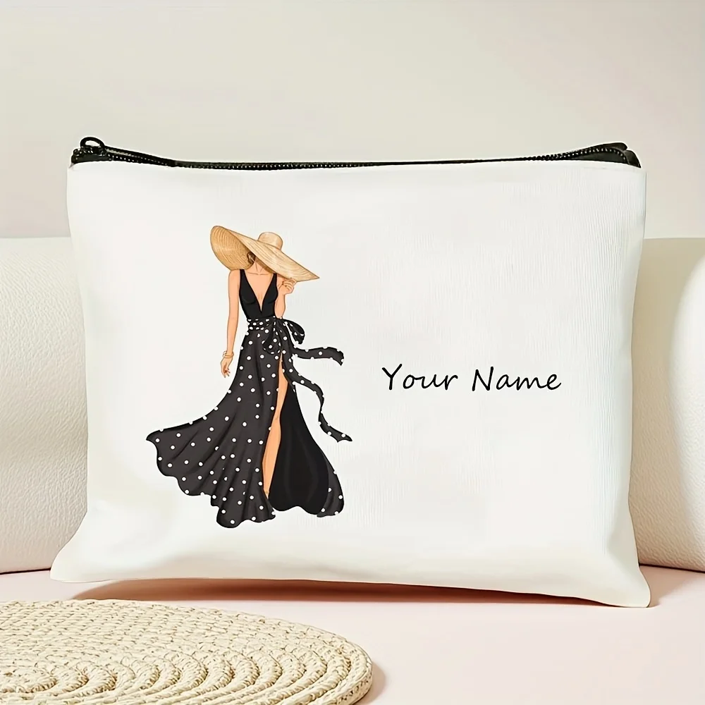 Personalized Name Cosmetic Pouch, Large Capacity Travel Bag, Ideal Mother's Day & Graduation Gift