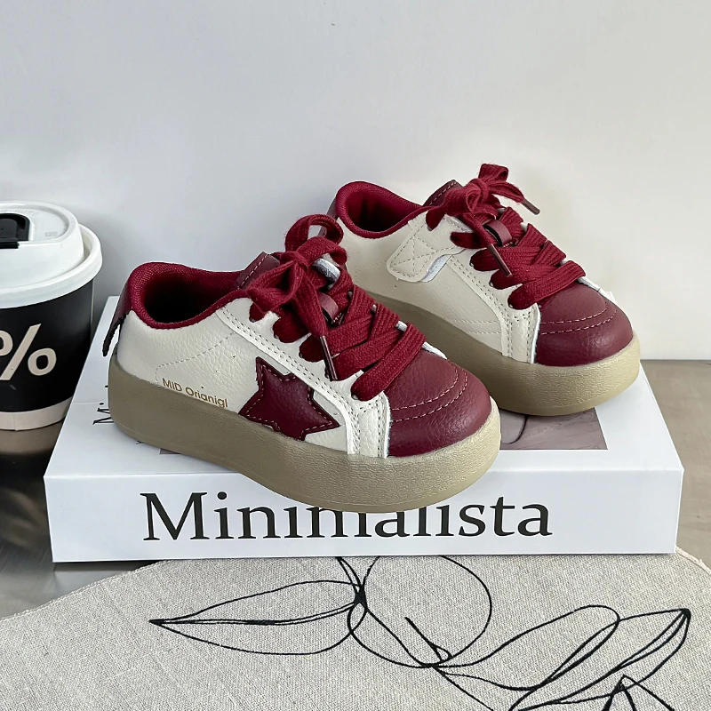YUYIN Girls' Shoes 2026 Spring New Casual Versatile Little Girls Star Sneakers Spring and Autumn Children's Sports Kids Shoes