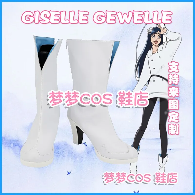

Anime Stern Ritter Giselle Gewelle Cosplay Shoes Boots Halloween Party Cosplay White High Heels