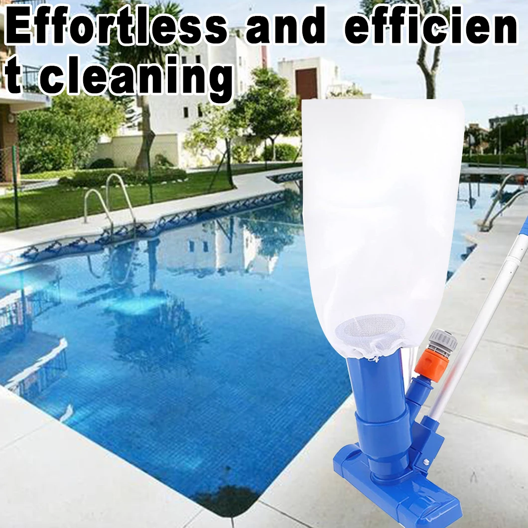 ชุดทำความสะอาดสระว่ายน้ำ ไม่ต้องใช้ไฟฟ้า ใช้แรงดันน้ำจากสายยางในสวนเพื่อสูบดูด (สามารถใช้กับเสาแบบยืดหดได้)