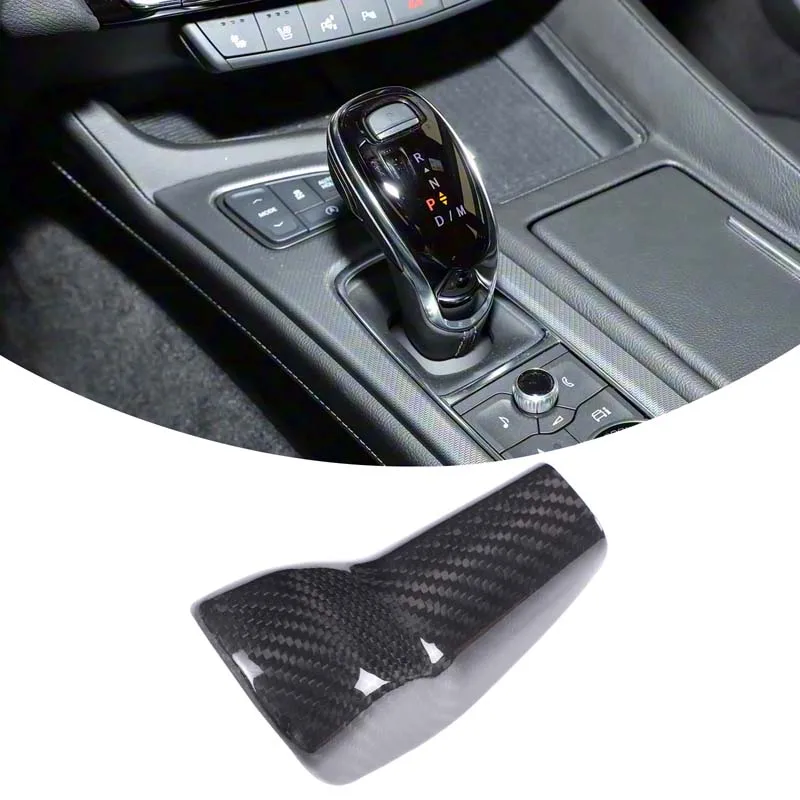 For Cadillac CT5 2020-2025 Buick GL8 2020-2023 Real carbon fiber car gear head back cover sticker car protection accessories