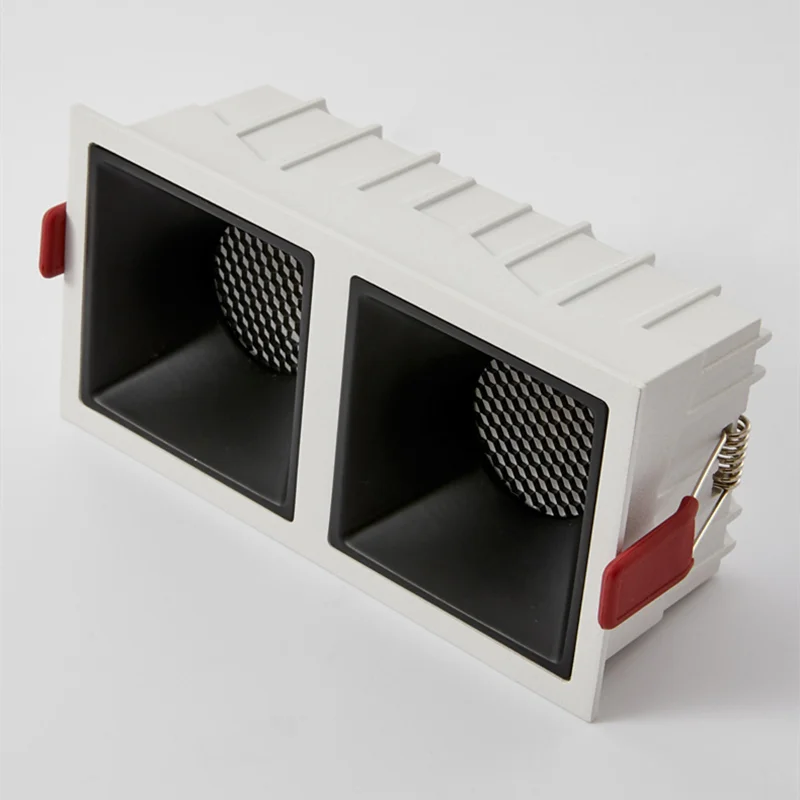 Embedded square spotlights LED ceiling downlights grille lights Living room no main light adjustable 10W15W for indoor lighting