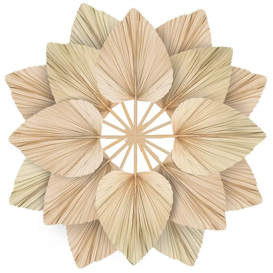 

Large Bulk Boho Dried Palm Leaves, Fans with Stem, Natural Tropical Palm Flowers, Wedding Vase Decor