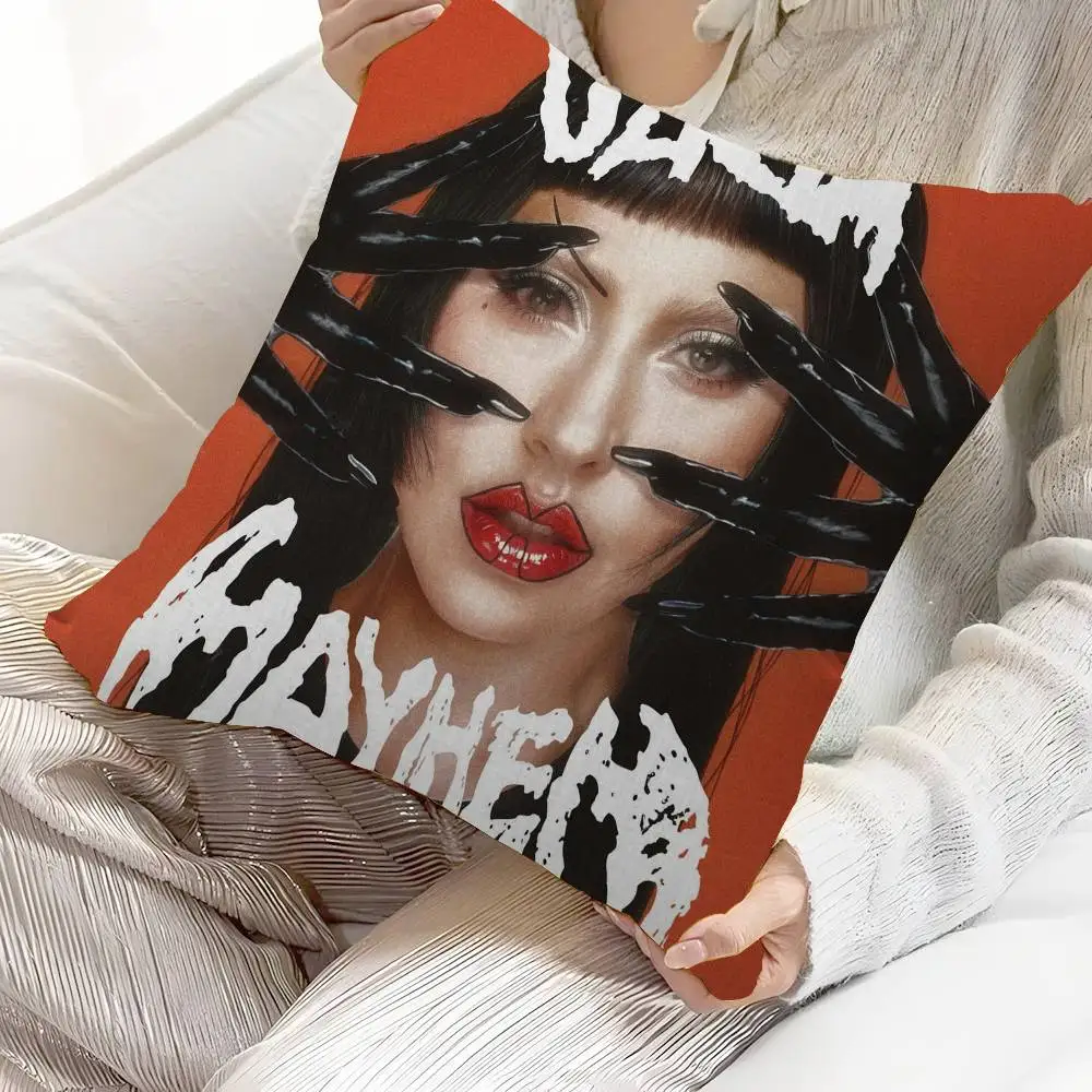 Pop Vintage Singer Lady Gaga Music  Personalized Pillow Cover Kids Bedroom Wild Party Decor Pillowcase kid Birthday shower Gift