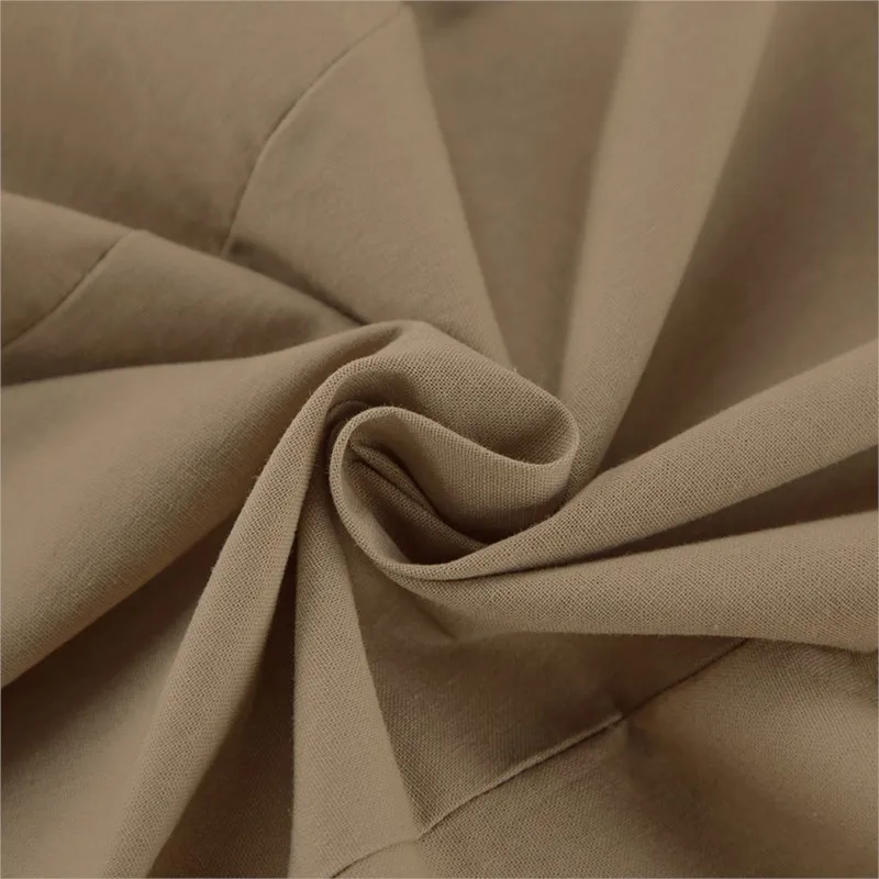 2025 summer new fashionable sleeveless vest top and short skirt two-piece set cotton slim fit khaki women's set skirt