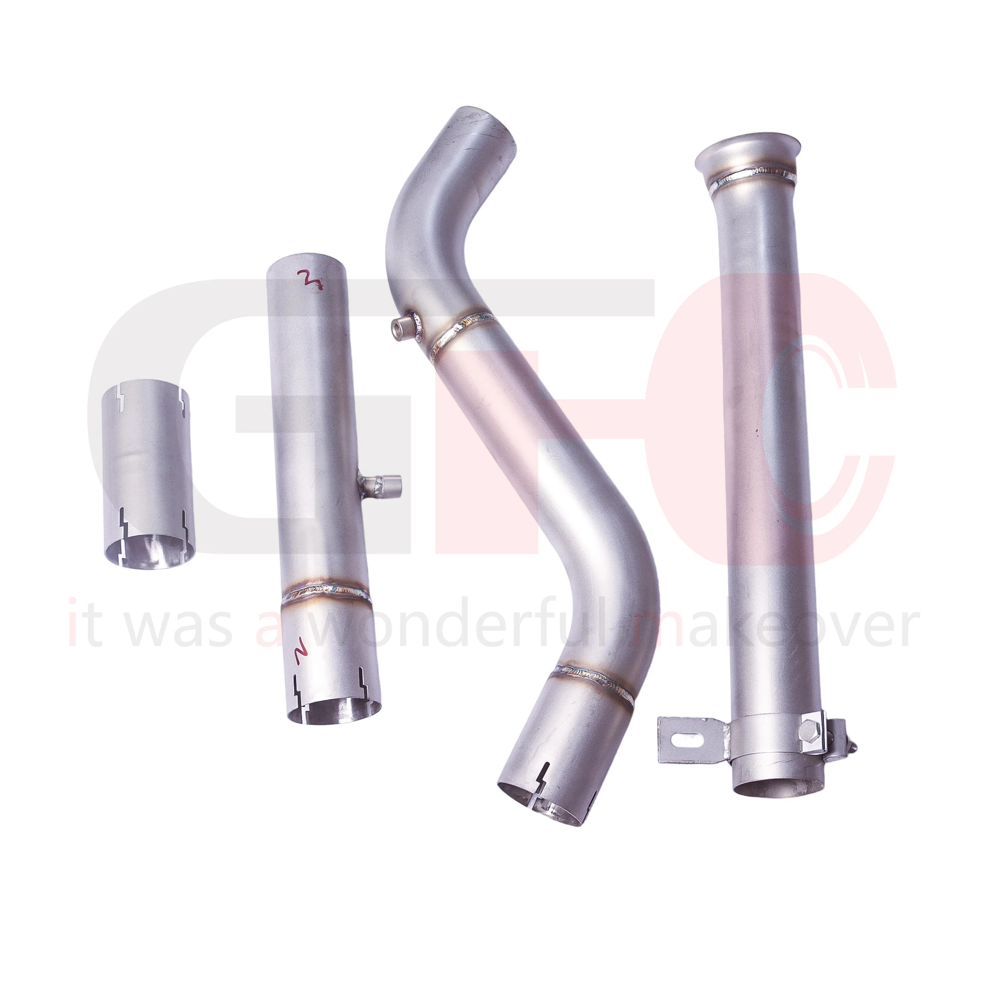Suitable for BMW X3 G01, X4, G02, 2.0T B58, removing OPF and other length middle pipe replacement pipes, 3-inch exhaust pipes