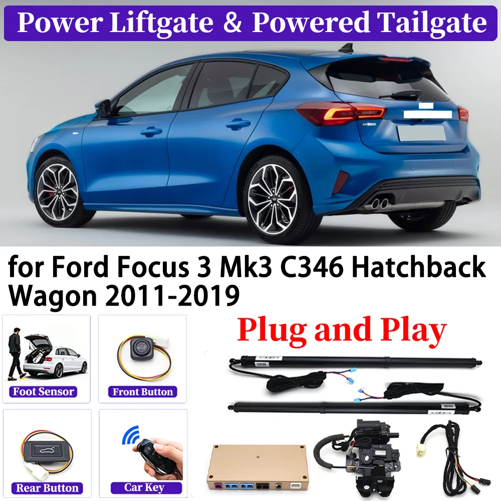for Ford Focus 3 Mk3 C346 Hatchback Wagon 2011-2019 Upgrade Car Automatic Power Liftgate Kit Smart Auto Electric Tailgate System