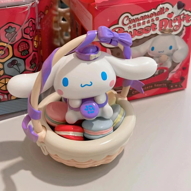 Sanurgente Cinnamoroll Dessert Gift Series Blind Box, Cute Anime Figure Model Toys, Mystery Box, Your Friends with Surprise Gifts