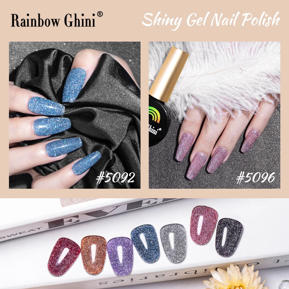 Brokat żelowy lakier do paznokci UV RG 15ml do Manicure diamentowy lakier półtrwały lakier do Salon paznokci akcesoriów artystycznych