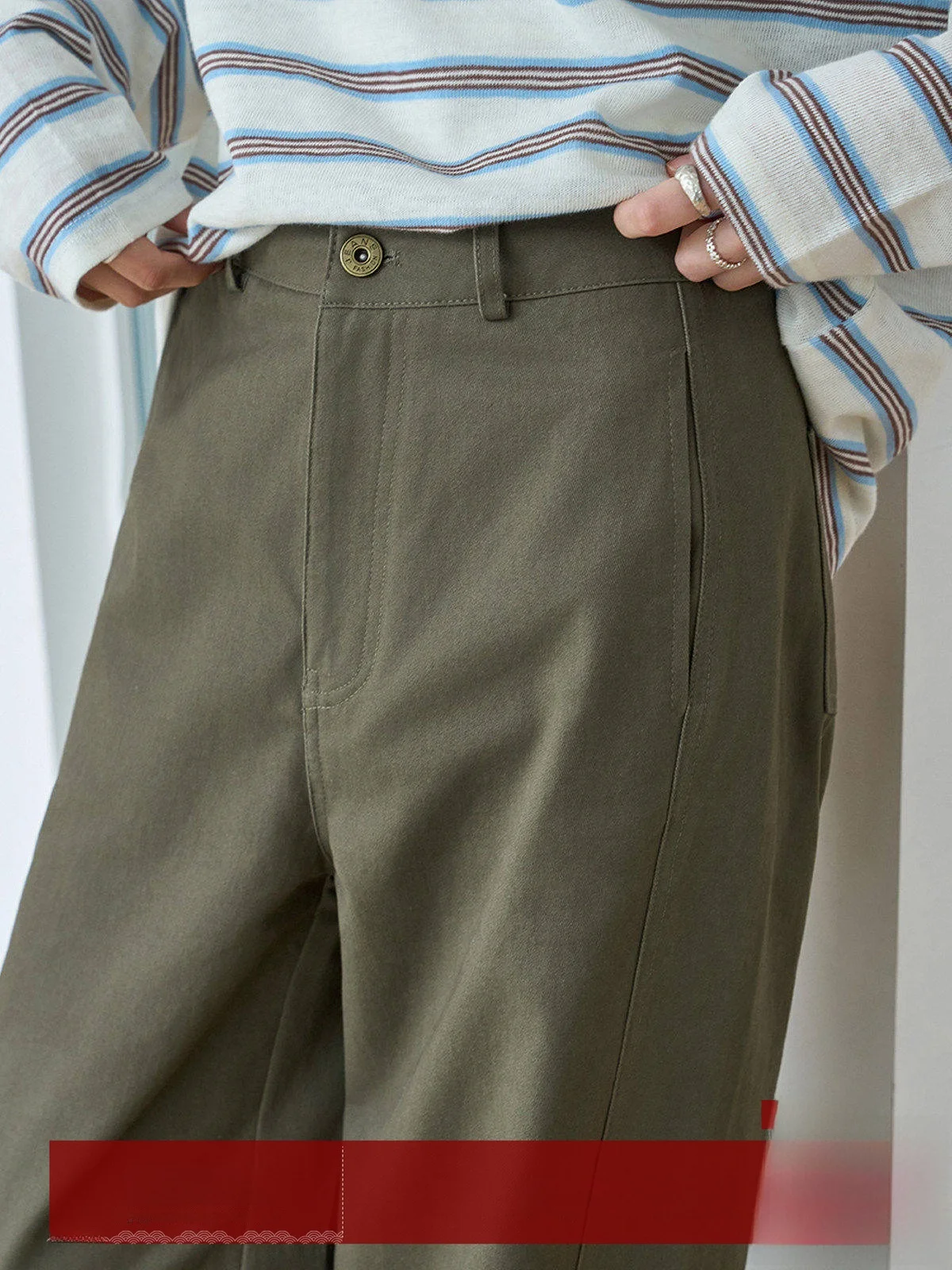 

Женские повседневные брюки MoZao в стиле ретро с высокой талией, прямые, свободные, широкие, в пол, весна 2026