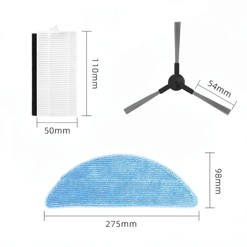 For Tesvor S7 Pro Sweeping Robot Accessories Set Side Brush Filter Cloths Cleaning Parts Replacement Supplies