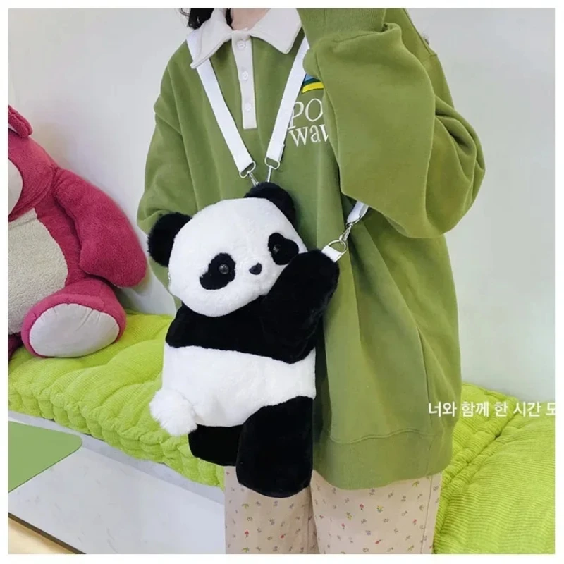 Cute Panda Crossbody Bag para meninas, mochila, como um Panda Hug You