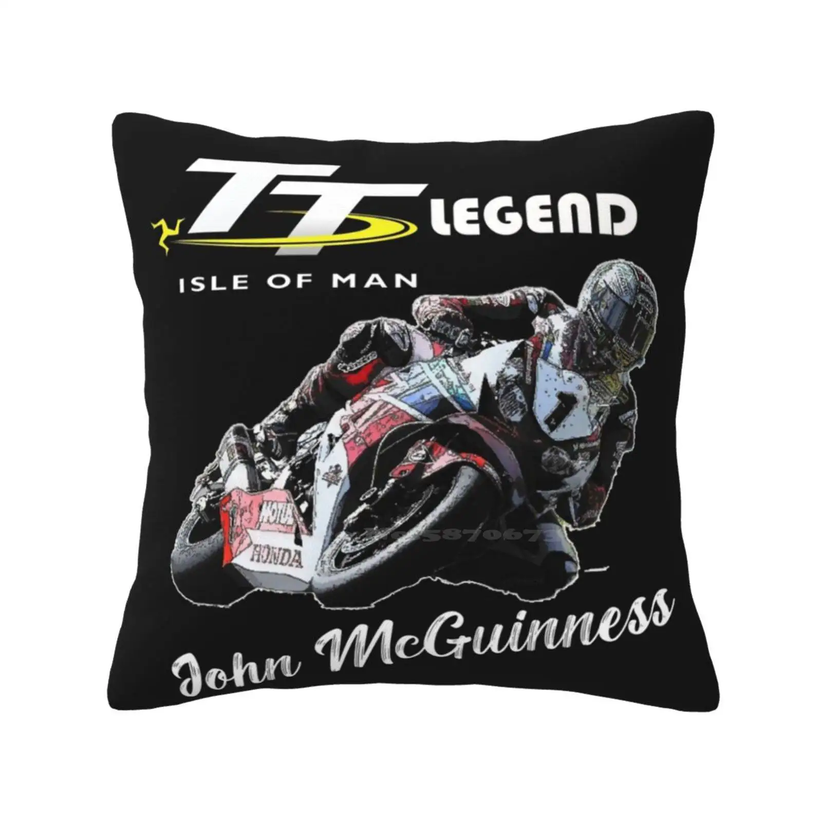 John Tt Legend Home Sofa Car Cushion Cover Pillowcase Guy Skull And Spanners Isle Of Man Tourist Trophy Iom Tt Motorcycle