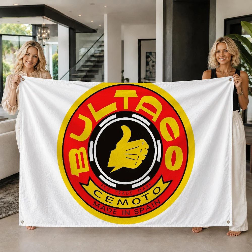 B-bultaco Moto Brand flag Decoration Outdoor Picnic Party Art Hanging Home Camping Party Banner