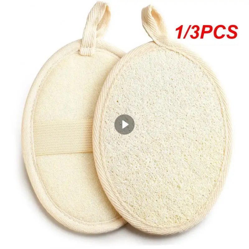 1/3PCS Cleaning Pad Body Scrub Exfoliator Scrub Soft Shower Bathing Tools Loofah Sponge Exfoliating Natural Loofah Bath Brush