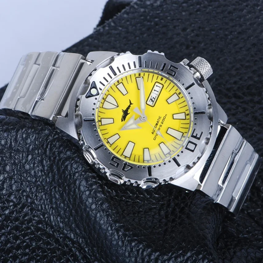 HEIMDALLR мужские дайверские часы 45,3 мм автоматические механические наручные часы 20ATM водонепроницаемые C3 светящийся сапфир NH36 циферблат монстра