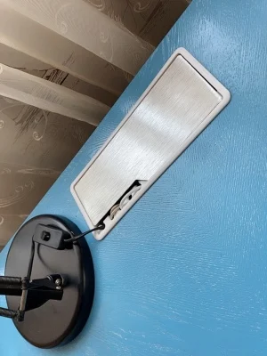 Rectangular Computer Desktop Line Hole Decorative Cover Aluminum Desk Outlet Wire Hole Cover Grommet Desk Cable Hole Cover