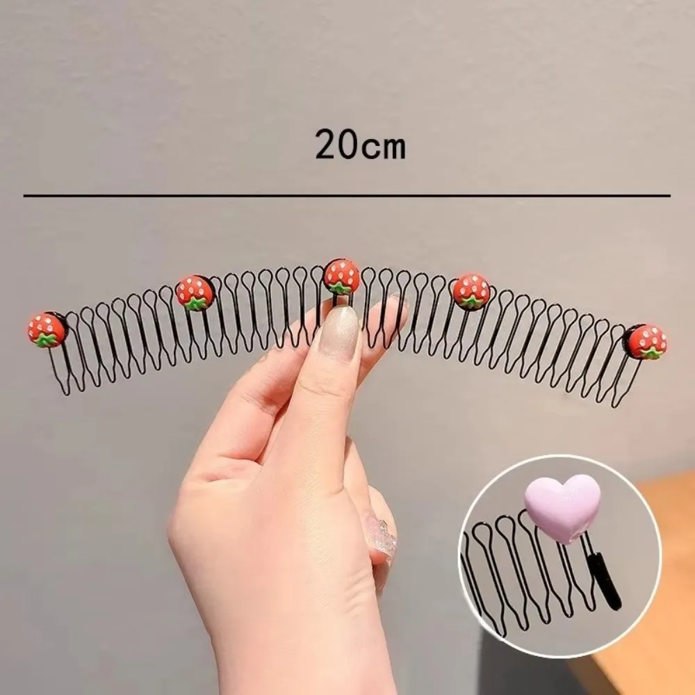 Presentes colorido coração pente de cabelo estrela arco pull-out u forma grampos de cabelo antiderrapante fio invisível hairhoop banda clipe acessórios de cabelo