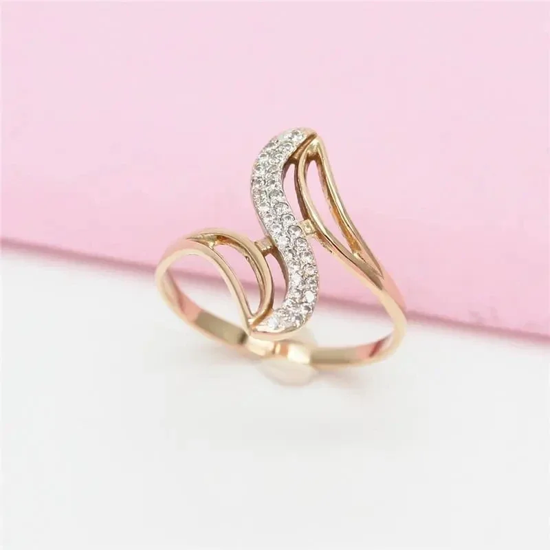 Креативные простые геометрические кольца для женщин, модный новый дизайн, модные геометрические инкрустированные кристаллы