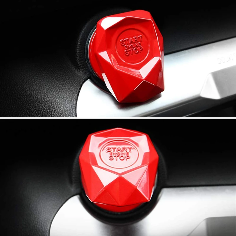 Car Engine Start Stop Button Cover Trim Push Button Switch Interior Accessories Car Decorative Start Stop Button Caps