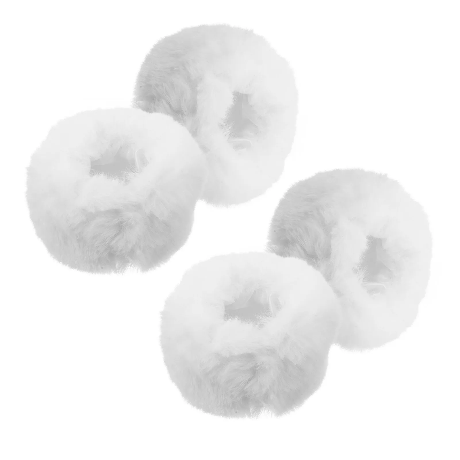 2-ペアブーツカフスカバーフェイクリストカバー女性用毛皮のようなアームホワイト人工スリーブ手首用ブーツカバー人工