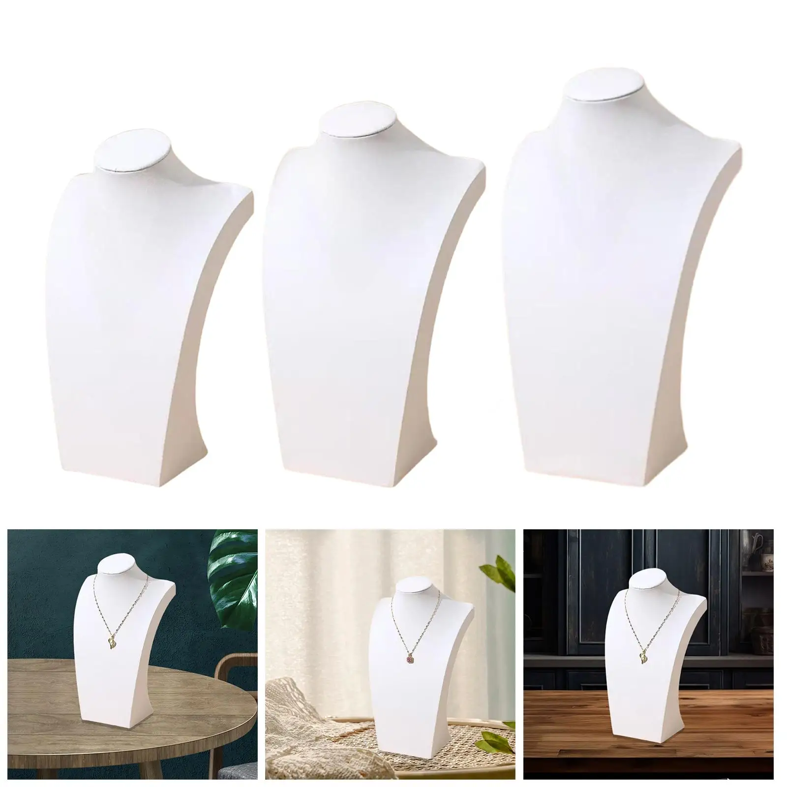قلادة عرض المجوهرات نموذج تمثال نصفي حامل قلادة عرض عارضة أزياء للتجارة كونترتوب يظهر متاجر البيع بالتجزئة لسطح المكتب #3