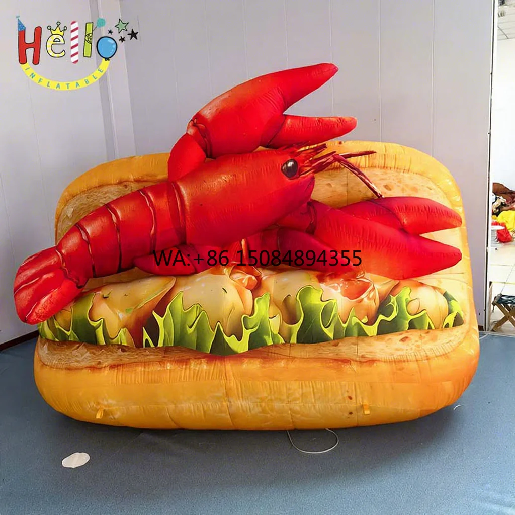Fast Food Advertising Promotion Food Model Giant Inflatable Hamburger and Inflatable Sushi