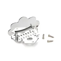 1 pieza trasera de mandolina plateada de 8 cuerdas: diseño triangular de metal, pieza de repuesto duradera y elegante para un rendimiento mejorado