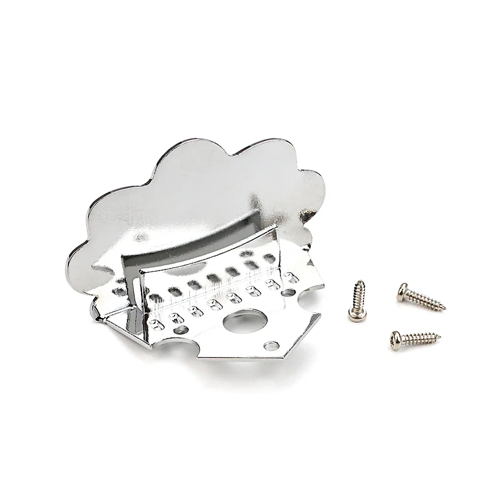 1pcs Silver 8-String Mandolin Tailpiece - Metal Triangle Design, Durable and Stylish Replacement Part for Enhanced Performance