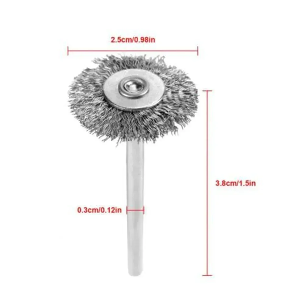 

Wheel Disc Steel polishing Brush Wire Wheel Brush 10PCS Disc Brushes Rotary Tool Wire Brush 25mmStainless Steel