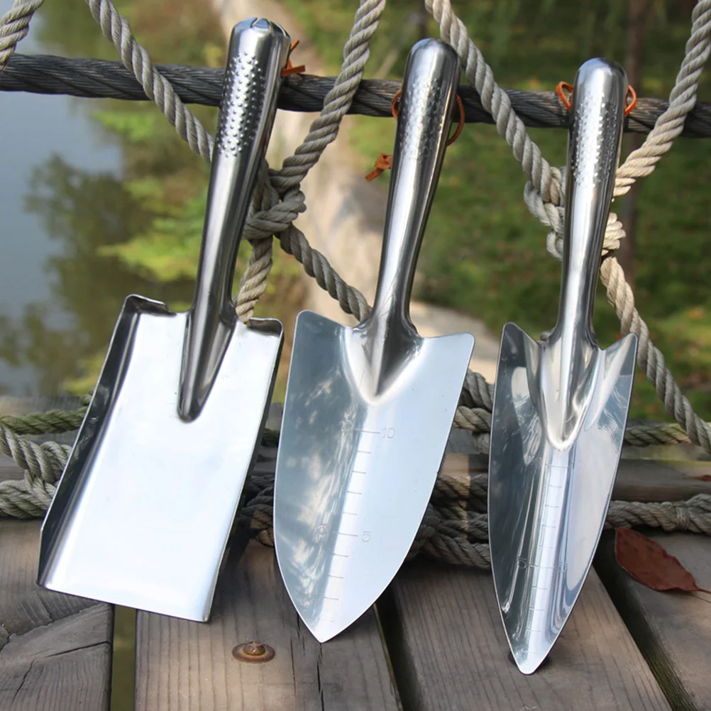 Espátula portátil de aço inoxidável para crianças, Durable Garden Tools, Pás de praia, Terno Mão, Agrícola