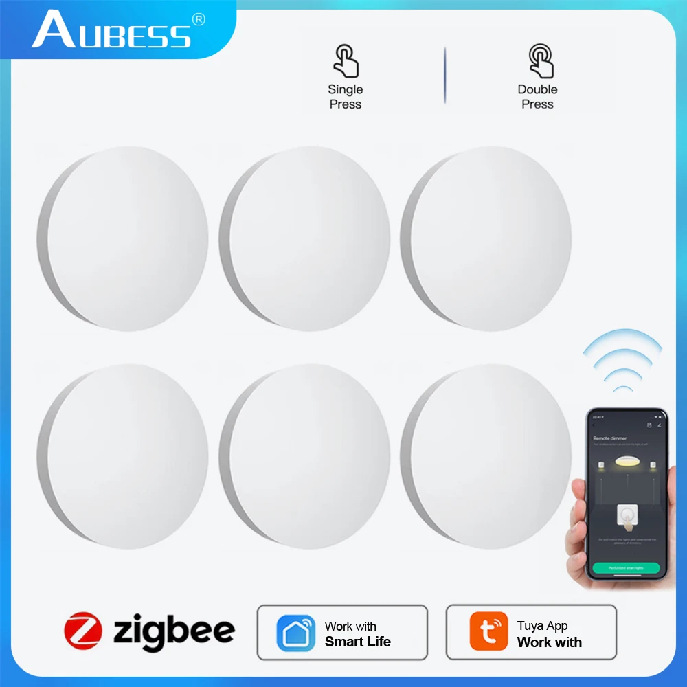 Smart Key Switch Zigbee 3.0 Tuya Automation Remote Control Button Long Battery Life Work With Smart Life Zigbee Devices