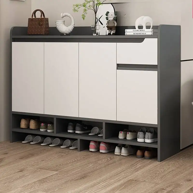 

Dustproof Black Shoe Cabinet White Narrow Design Solid Wood Modern Shoe Cabinet Space Saving Schuhschrank Furniture For Home