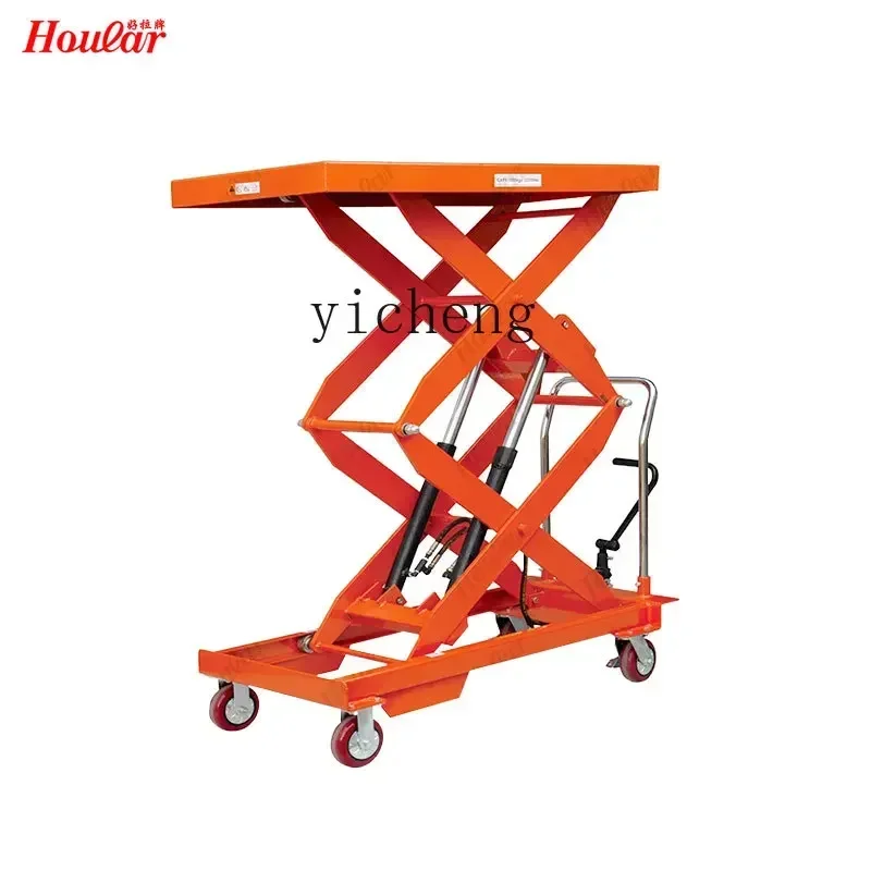 

manual platform truck mobile lift hydraulic loading and unloading truck