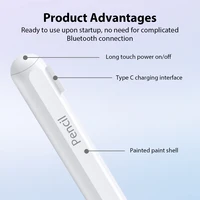 Lápiz Táctil para Apple Pencil iPad Pro 11.ª 13 M4 M5 12.9 Air 11 M3 M2 5 4 A16, Lápiz para iPad 10.ª 9.ª Generación Mini 7 6 2025