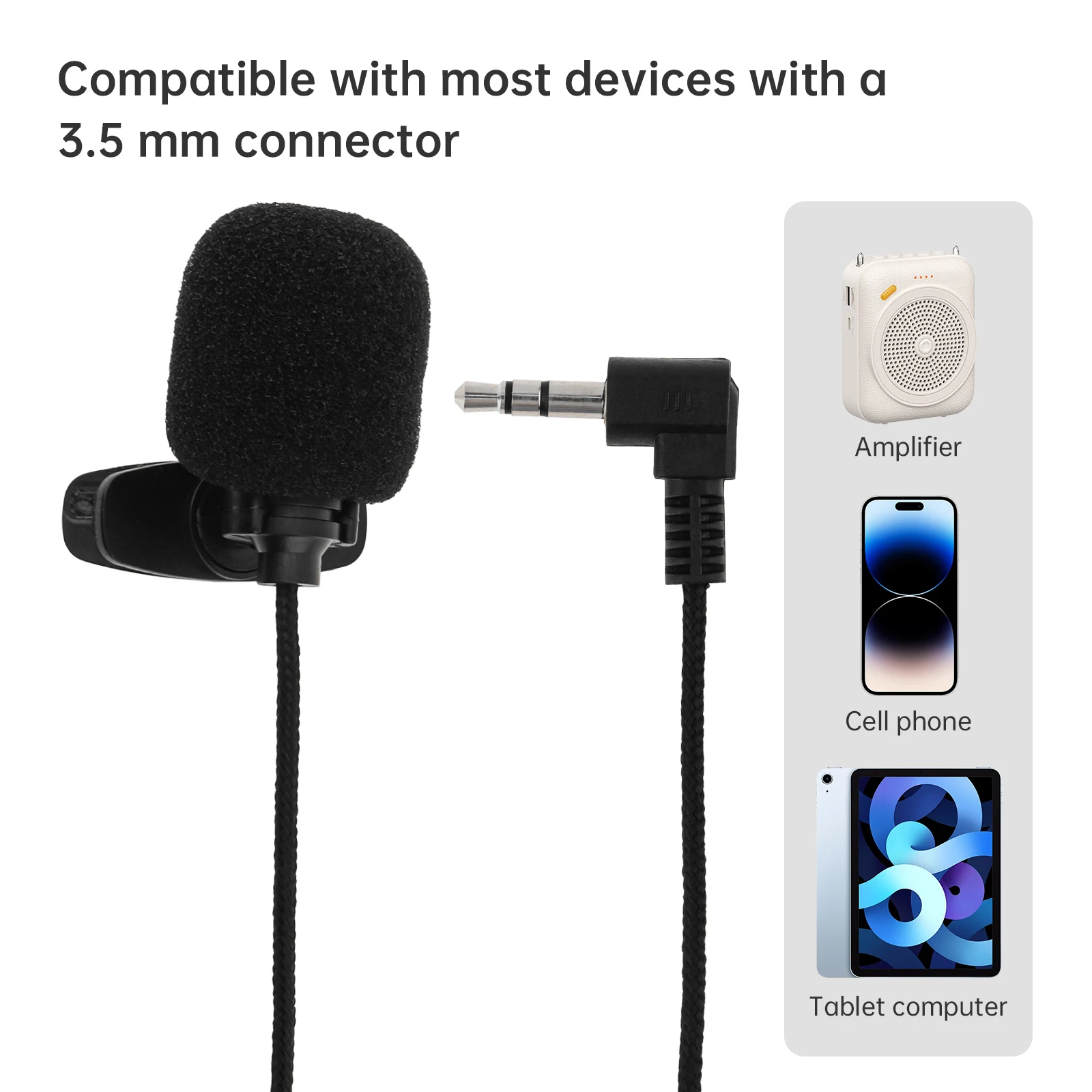 Mikrofon Mini 3.5Mm Portabel Universal Mikrofon Klip Bebas Genggam Audio Mini untuk Mikrofon Pengeras Suara Laptop PC