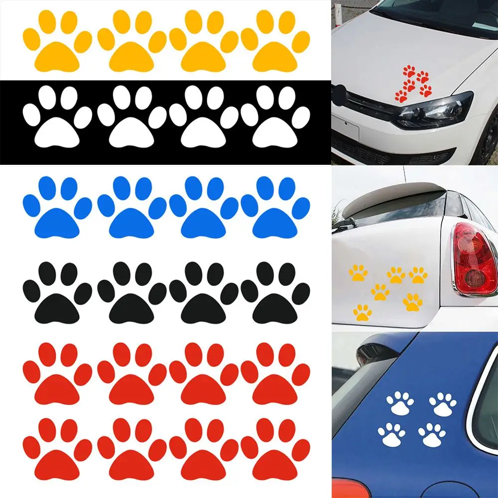 

New Personality Fashion Footprint Prints Car Sticker Cute Cat Paw