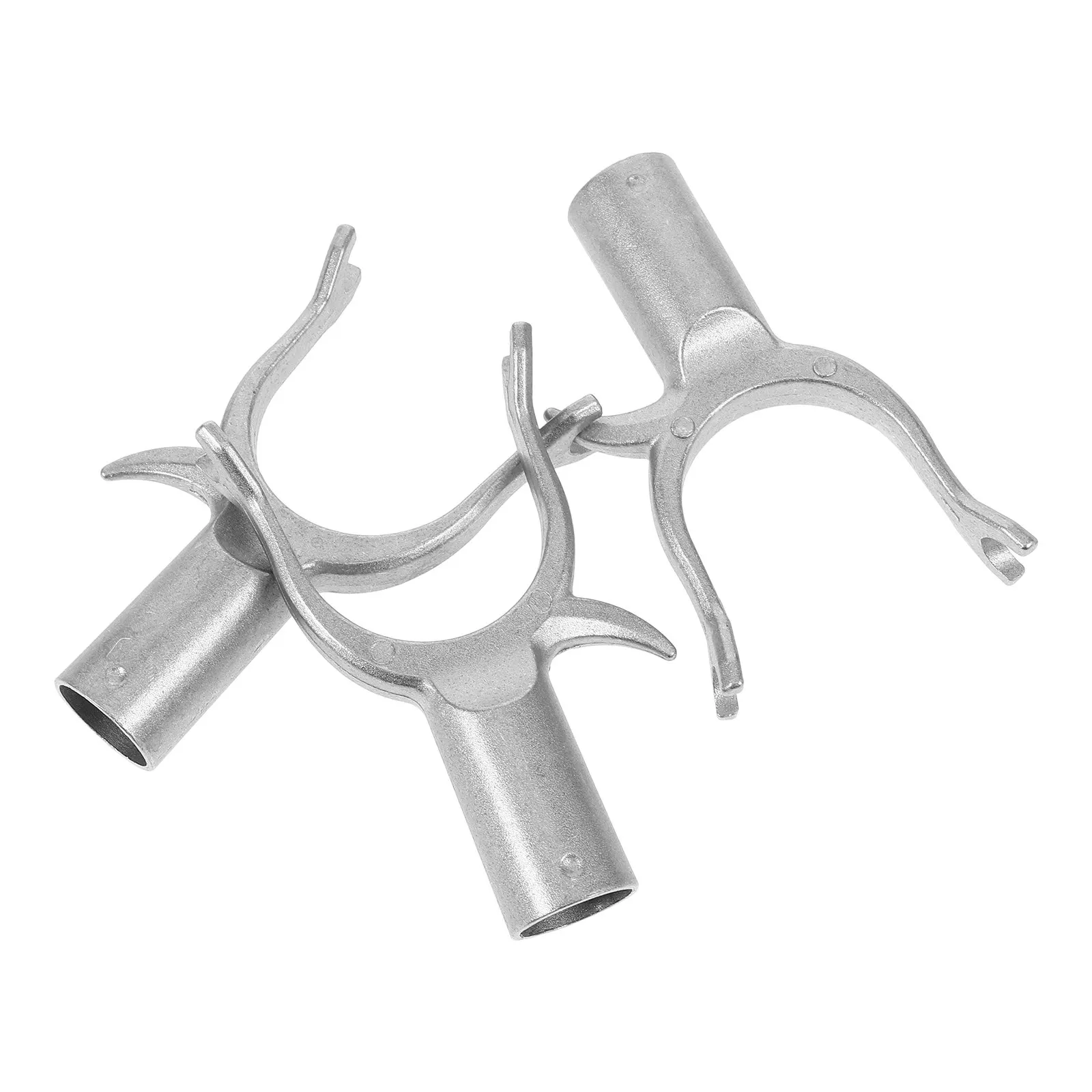 3Pcs Clothes Pole Fork Heads Replacement Set Heavy Duty Aluminum Alloy Forks for Clothes Rod Drying Rack Outdoor Use