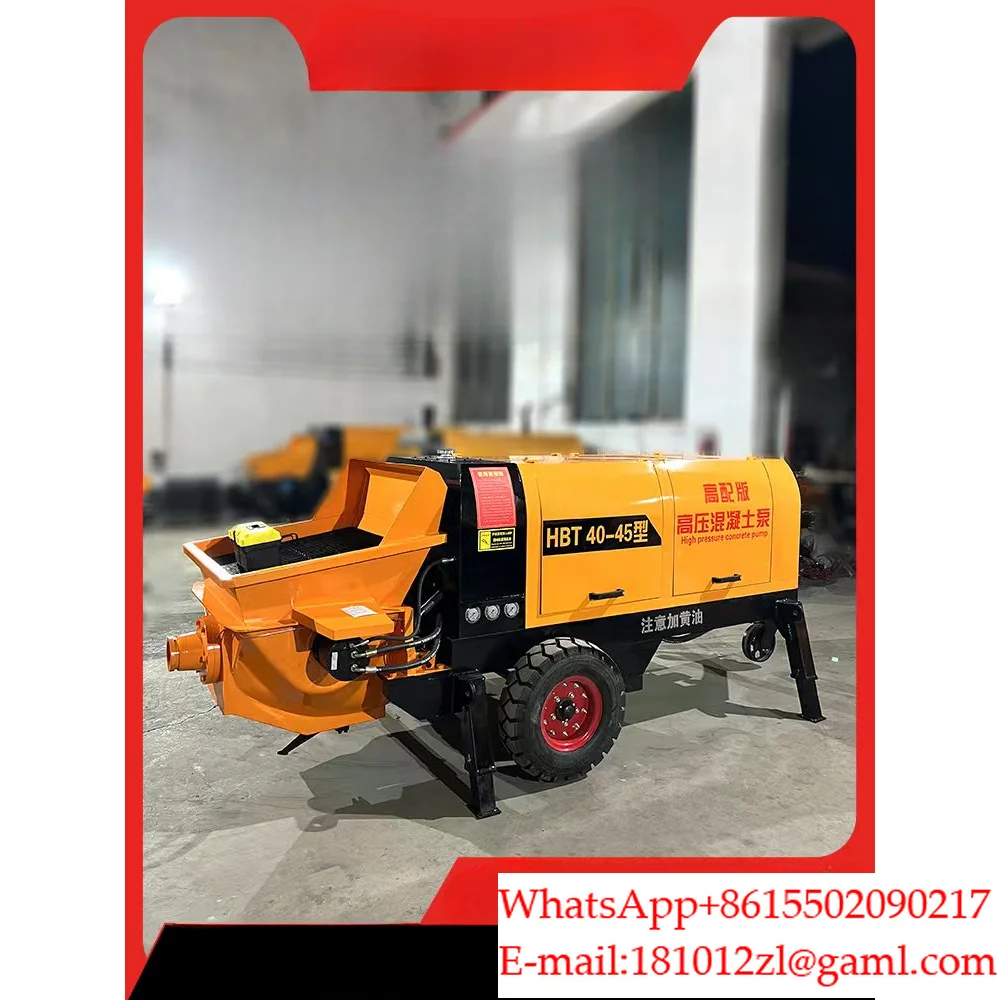 Large aggregate delivery pump fine stone mortar secondary construction column pump concrete pouring ground pump factory