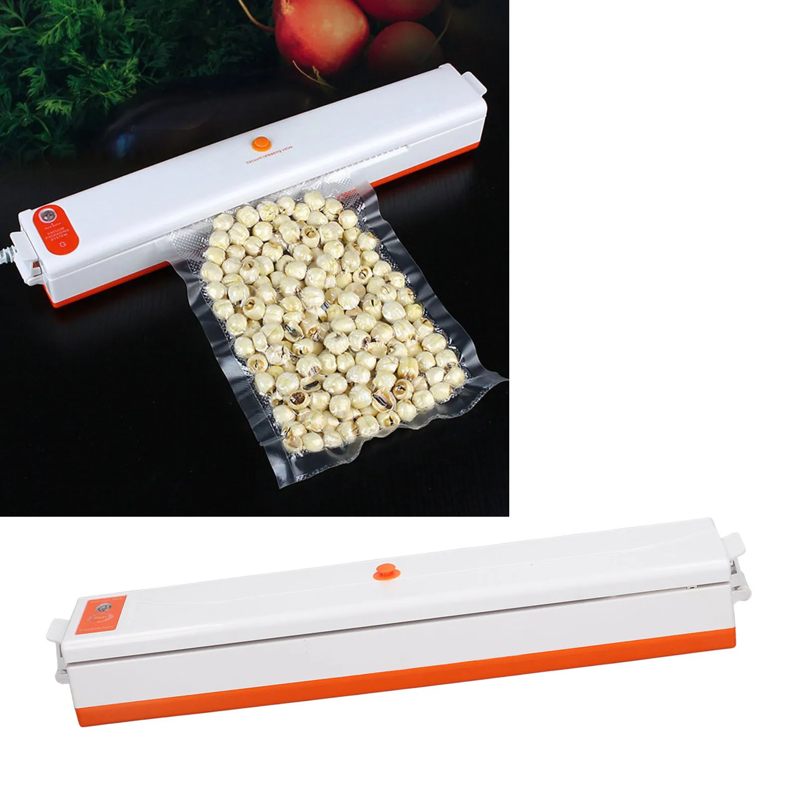 Food Vacuum Sealer Machine 100W Small Full Automatic Food Sealing Machine with Vacuum Bag US 110V