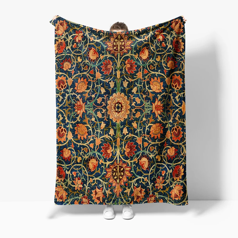 Vintage Paisley Blanket Turkish Kilim Rug Bedspread Decorative Throw Cotton Sofa Cover Cushion 130x180cm