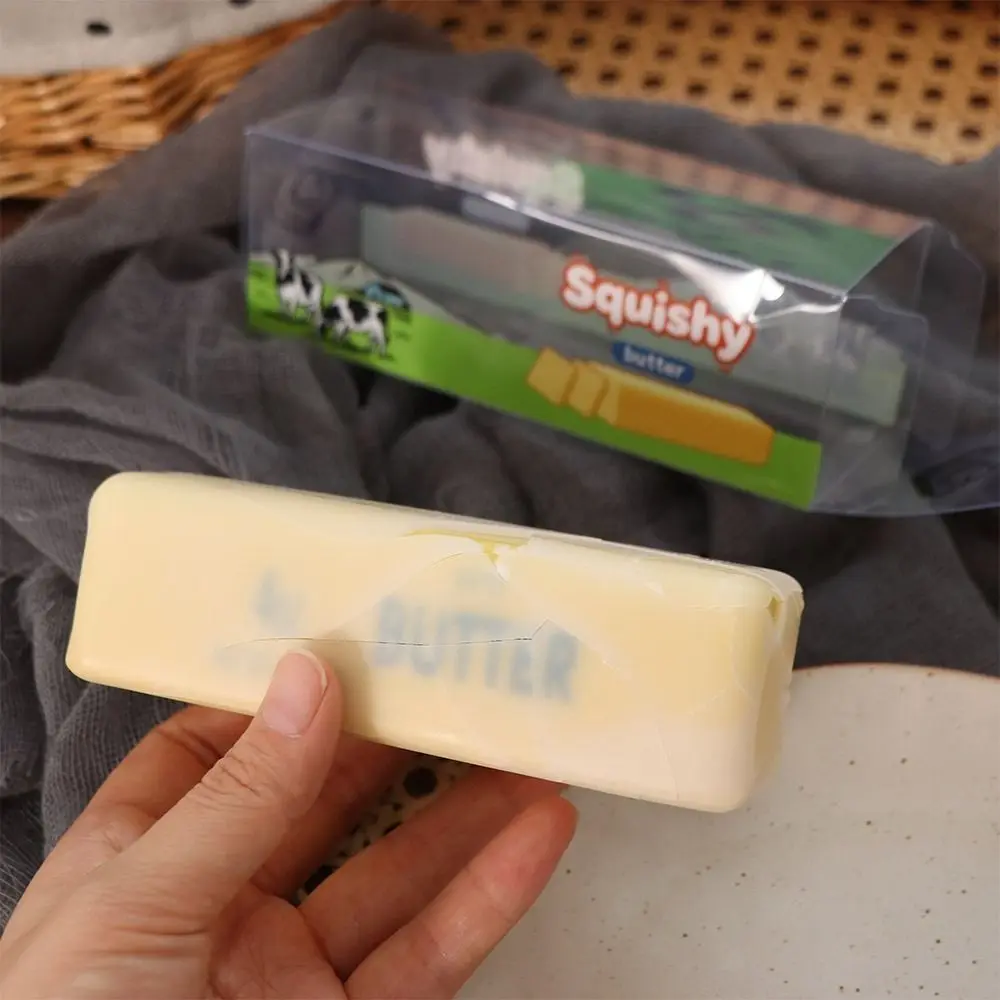 Wax Coating Butter Stick Squishy Sound Crispy Christmas Butter Stick Squeeze Anxiety Relief Kneading Sensory Stress Stick
