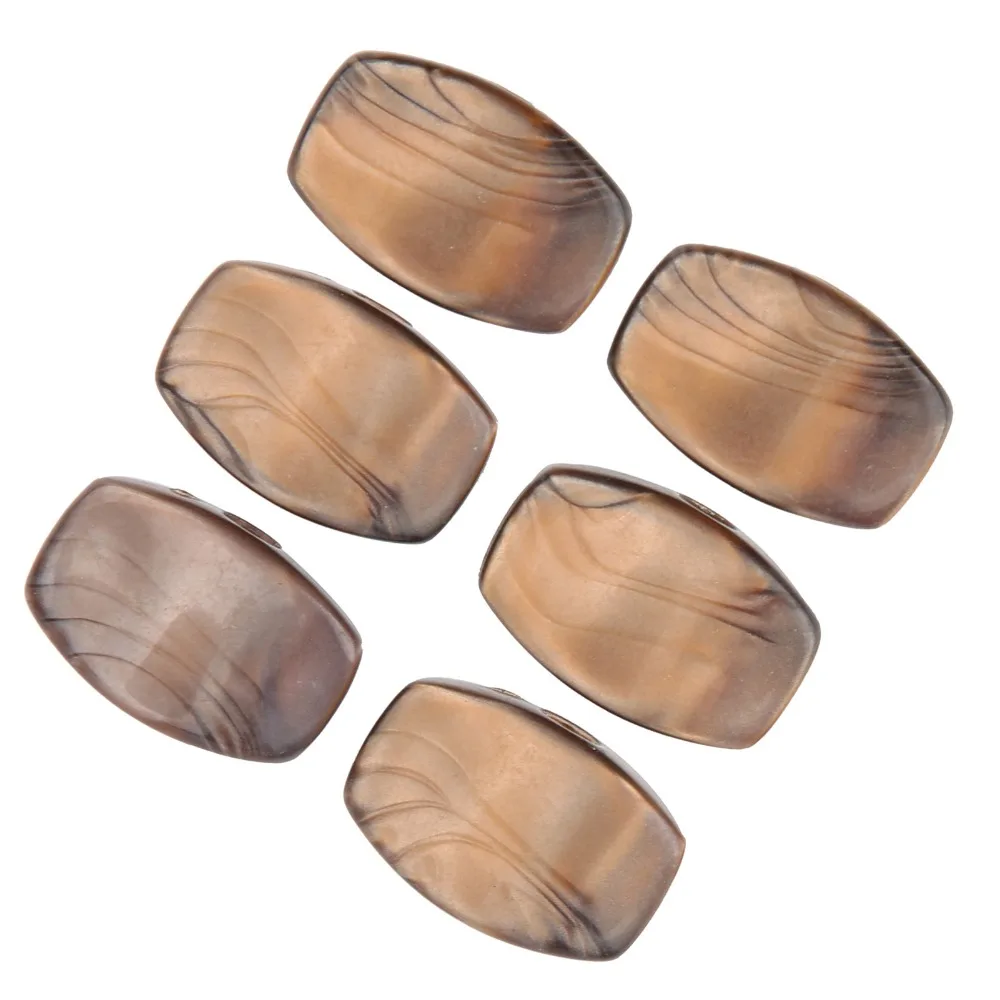 6PCS Durable Plastic Material Tuning Peg Buttons Brown Color Guitar Tuning Pegs Machine Head Knobs For Guitar Maintenance