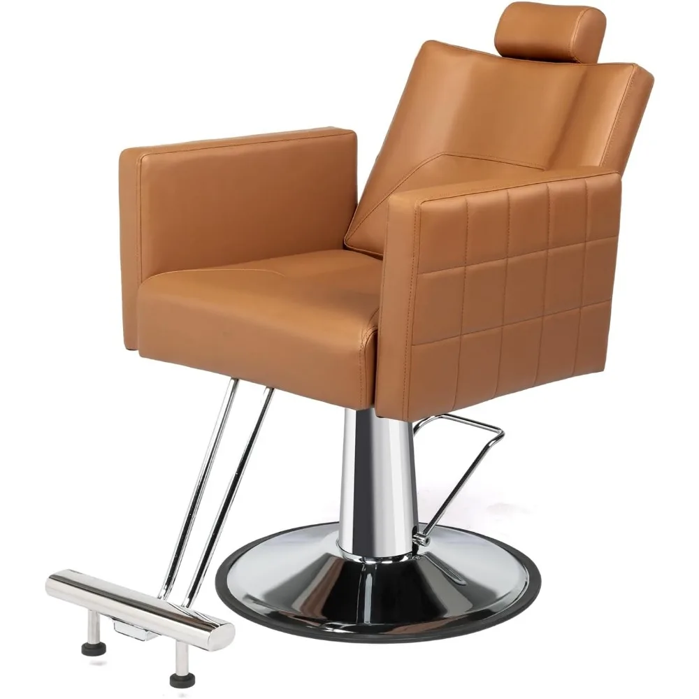 

Salon Chair for Hair Stylist, Reclining Barber Chair Hairdressing Styling Chair with Adjustable headrest, Beauty Shampo