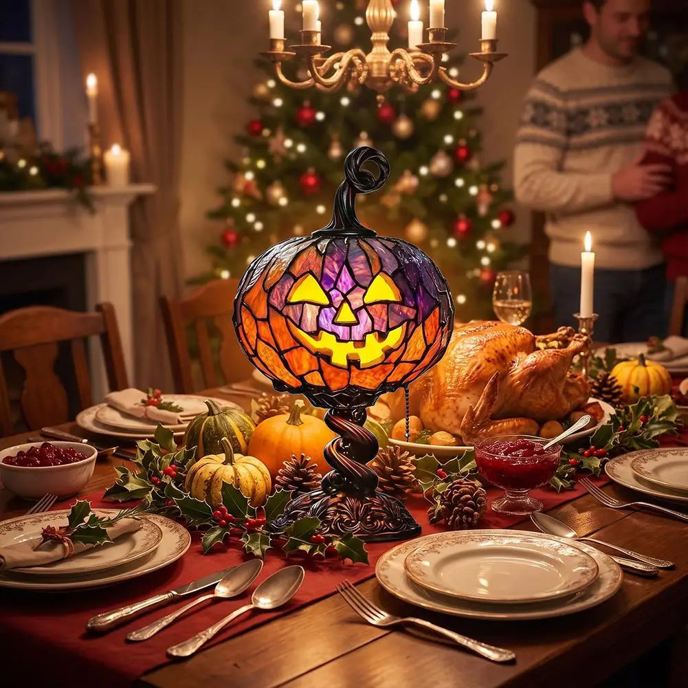 Halloween-Nachtlicht, farbecht, LED-Schreibtischlampe, dekoratives Element, Halloween-Kürbis-Tischlampe für Zuhause, Schlafzimmer, Wohnzimmer. – Detail 7
