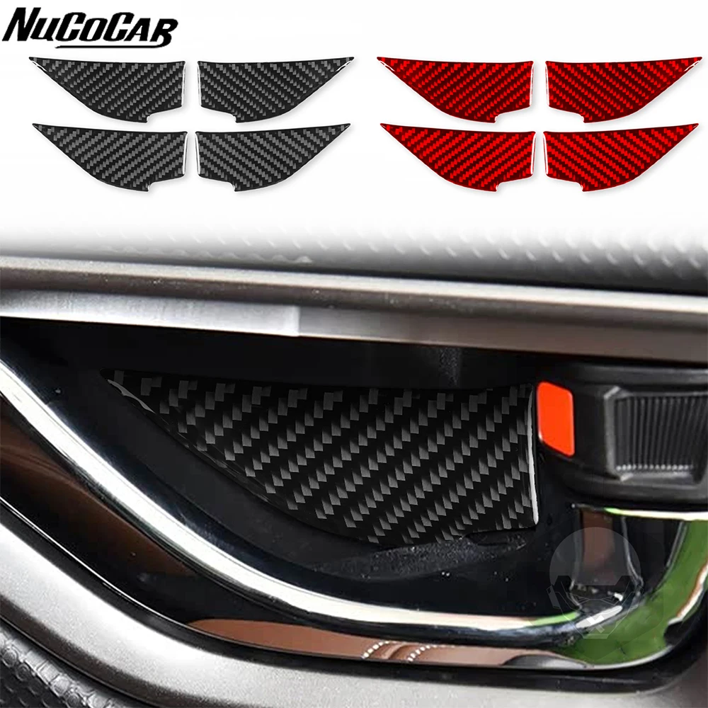 For Subaru Forester 2019-2024 Carbon Fiber Inner door bowl Panel Trim Cover Car Accessories Interior Decorative Stickers