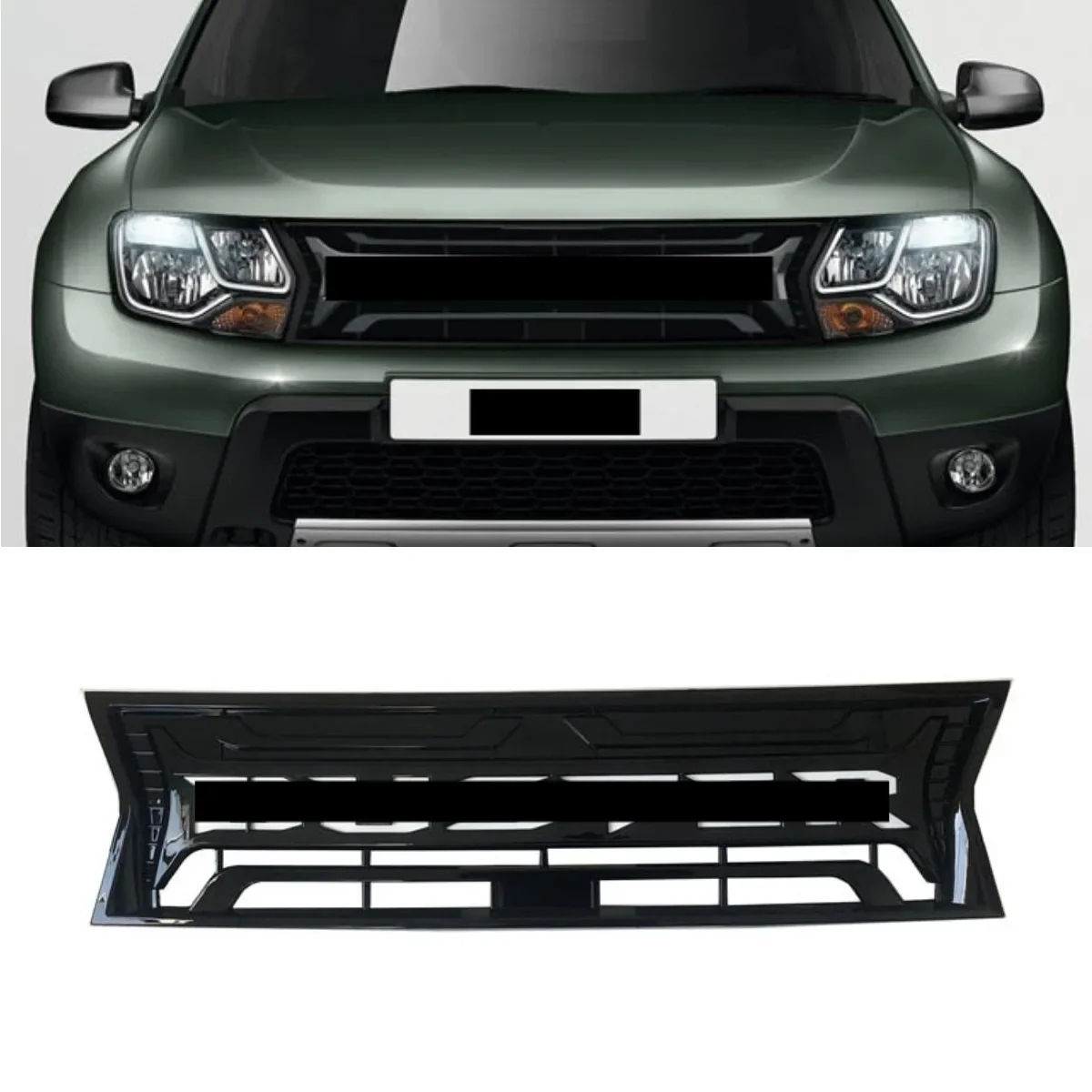 For Dacia Duster 2014-2017 Exterior Part Front Racing Upper Grilles Racing Grills Car Front Bumper Racing Grille Exterior Part